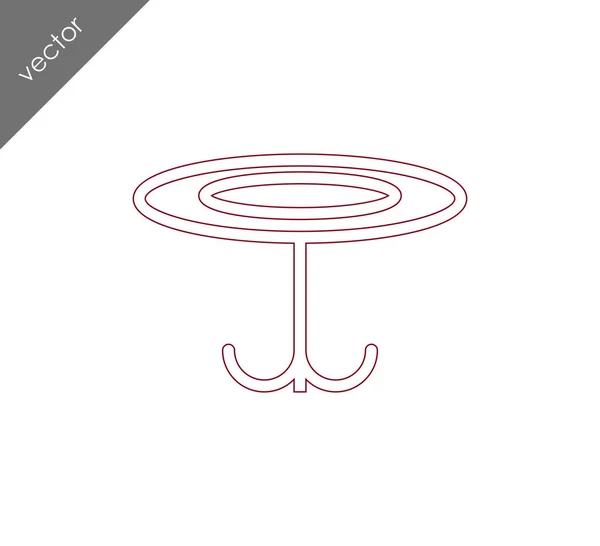 Icono de mesa de café — Vector de stock