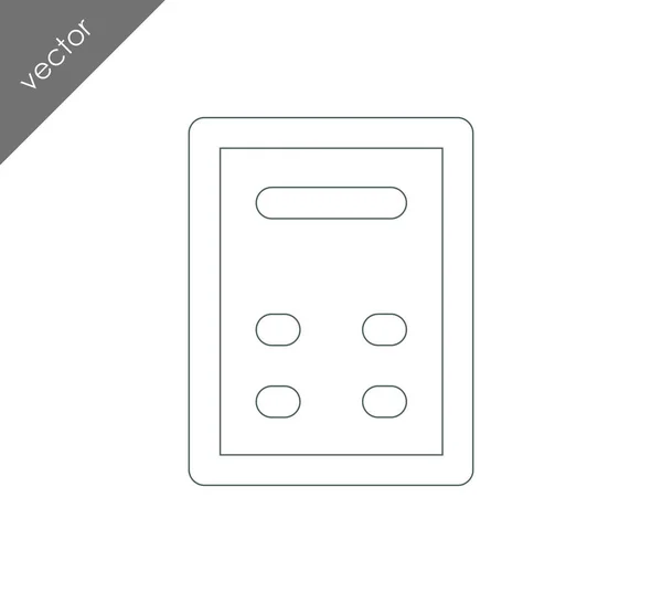 Calculator flat icon — Stock Vector