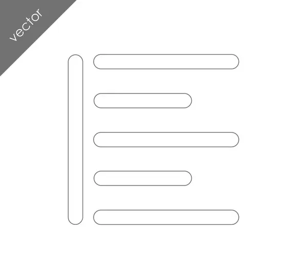 Uitlijnen van lettertype links pictogram — Stockvector