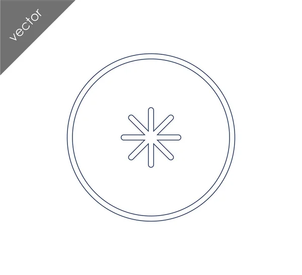 Asterisco icono plano — Vector de stock