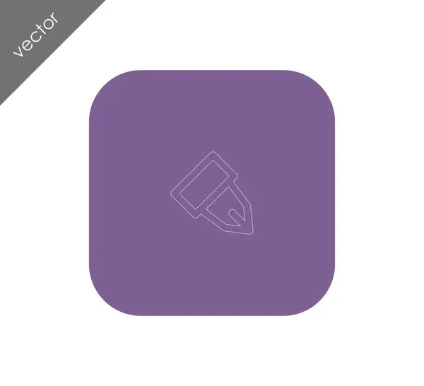 Icono de pluma de ancla — Vector de stock