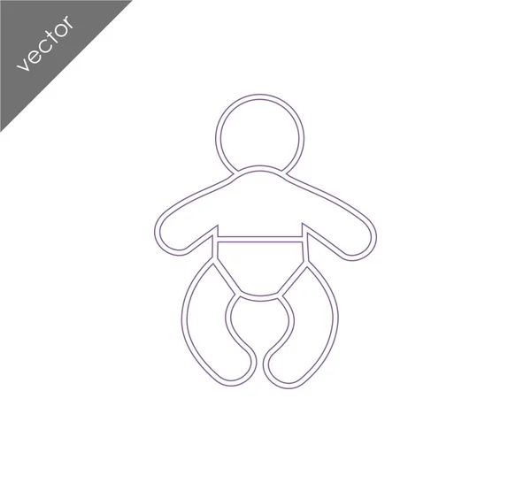 赤ちゃんアイコンのデザイン — ストックベクタ
