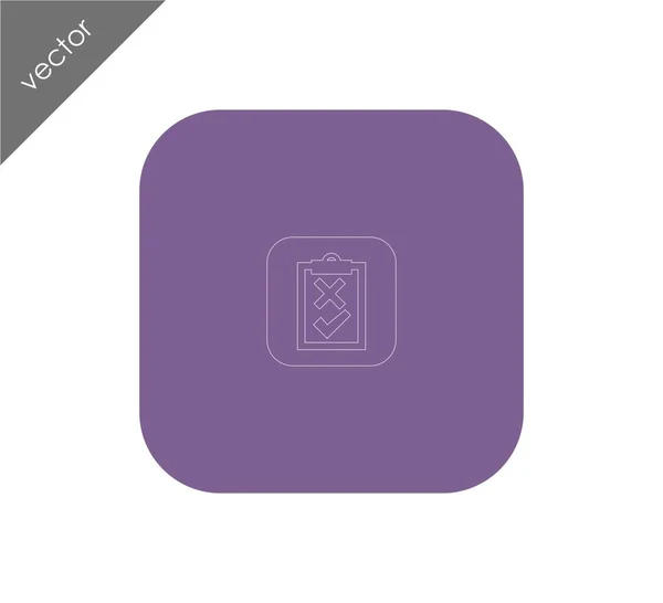 Portapapeles icono plano — Vector de stock