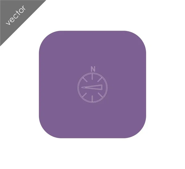 Brújula icono simple — Vector de stock