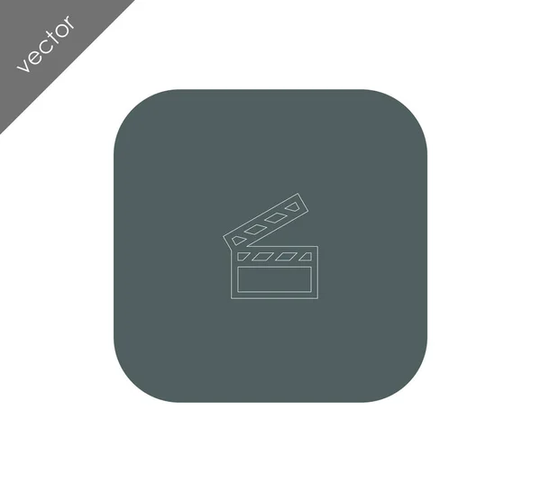 Clapboard icono plano — Archivo Imágenes Vectoriales