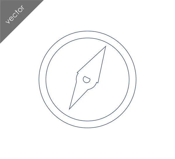 Kompas eenvoudige pictogram — Stockvector