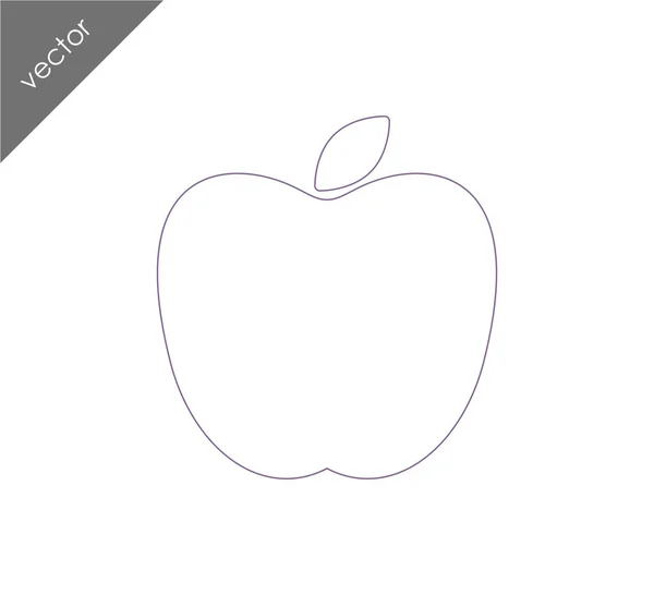 Manzana fruta icono — Vector de stock