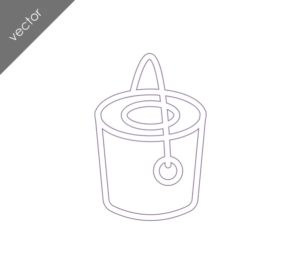 Bucket icon,  illustration — Stock Vector