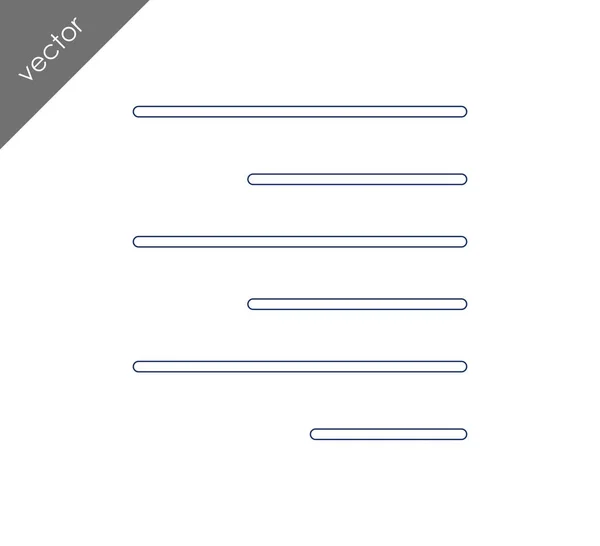 Uitlijnen van lettertype juiste pictogram — Stockvector