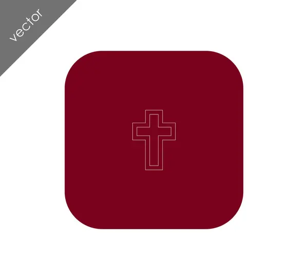 Christelijke kruis pictogram — Stockvector