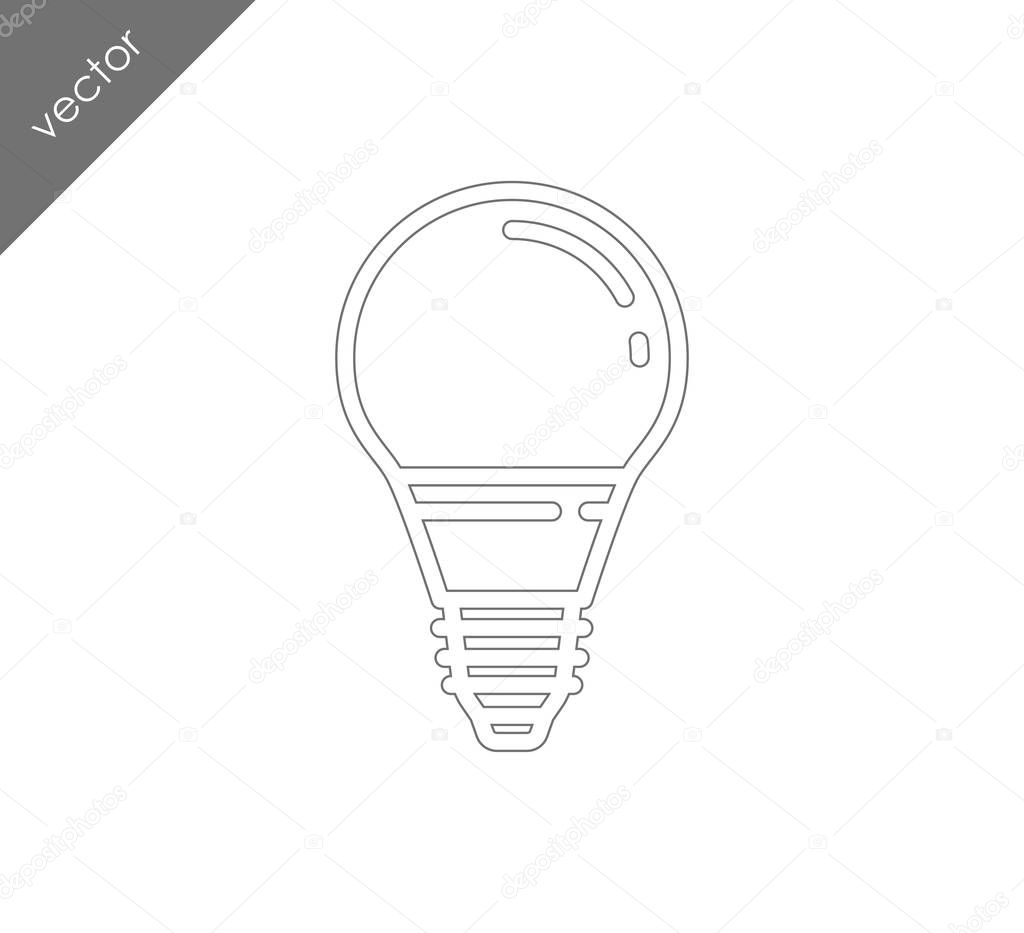 Bulb flat icon 