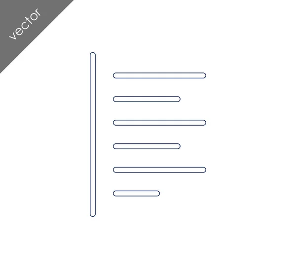 Uitlijnen van lettertype links pictogram — Stockvector