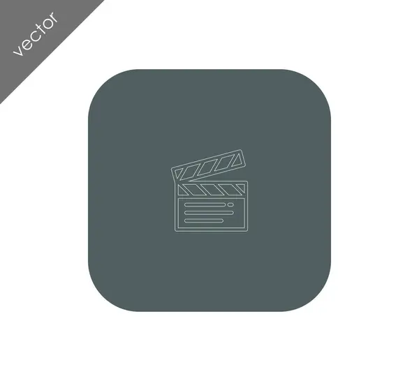 Clapboard flat icon — Stock Vector