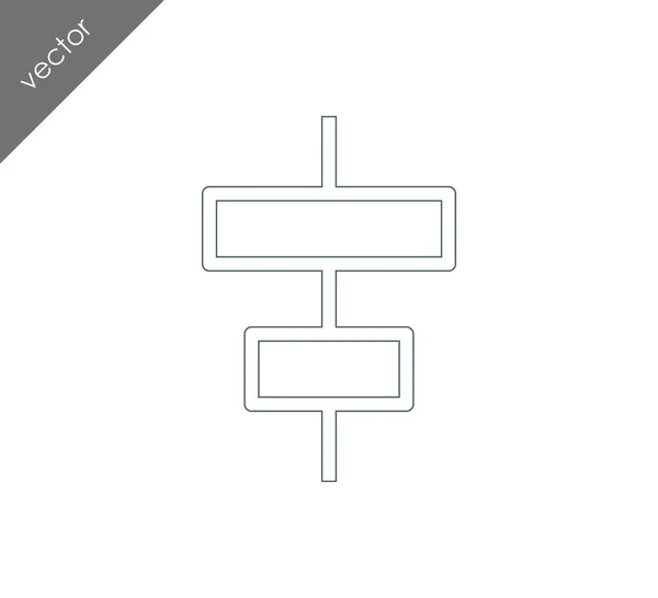 Icono de alineación central horizontal — Vector de stock