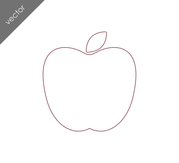 Manzana fruta icono — Vector de stock