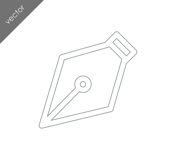 Icono de pluma de ancla — Vector de stock
