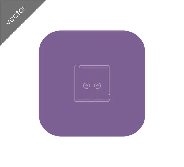 Icono plano de puerta — Vector de stock