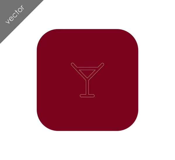 Cocktail ikon illustration — Stock vektor