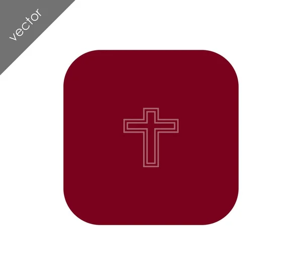 Icona croce cristiana — Vettoriale Stock
