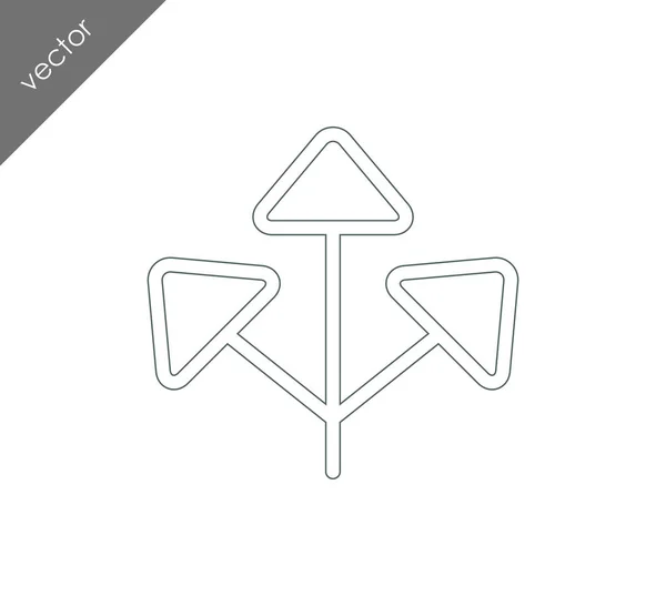 Signo de cruce icono — Vector de stock