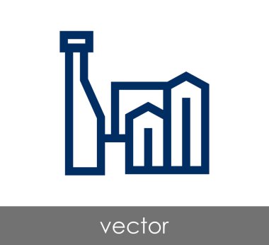 Fabrika düz simgesi