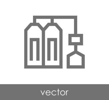 Fabrika düz simgesi