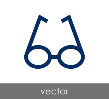gözlük düz simgesi