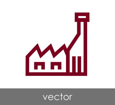 Fabrika düz simgesi