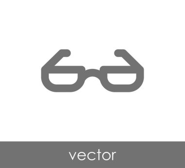gözlük düz simgesi