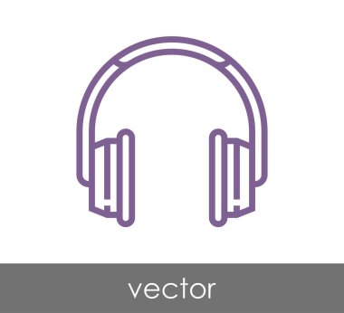 Tasarım kulaklıklar simgesinin