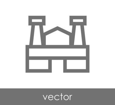 Fabrika düz simgesi