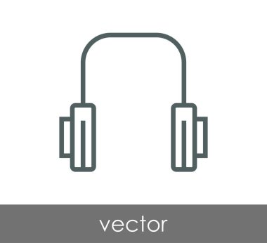 Tasarım kulaklıklar simgesinin