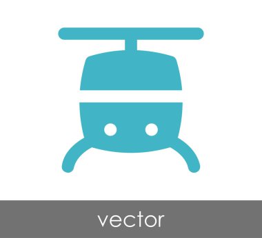 Helikopter simgesi illüstrasyon