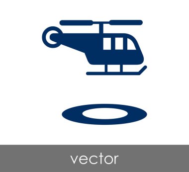Helikopter simgesi illüstrasyon