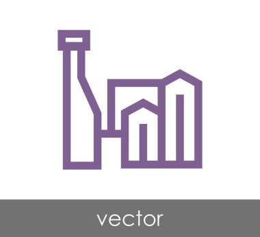 Fabrika düz simgesi