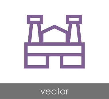 Fabrika düz simgesi