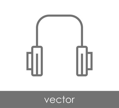 Tasarım kulaklıklar simgesinin