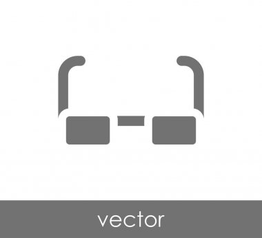 gözlük düz simgesi