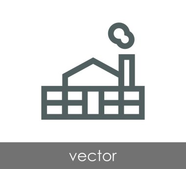 Fabrika düz simgesi