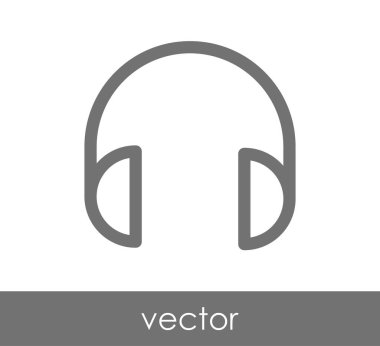 Tasarım kulaklıklar simgesinin
