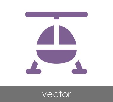 Helikopter simgesi illüstrasyon