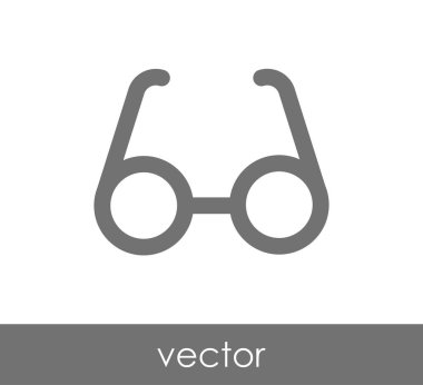 gözlük düz simgesi