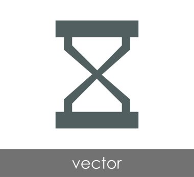 Kum saati simgesi illüstrasyon