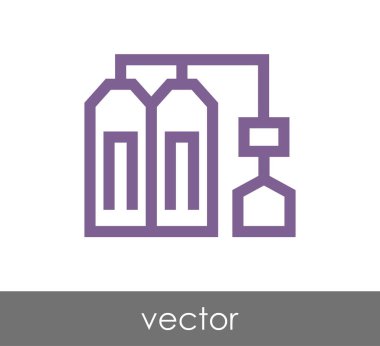 Fabrika düz simgesi