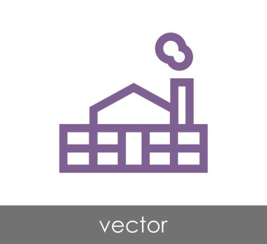 Fabrika düz simgesi