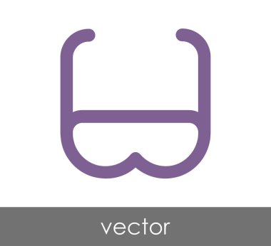 gözlük düz simgesi