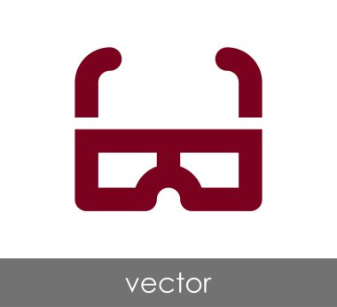 gözlük düz simgesi