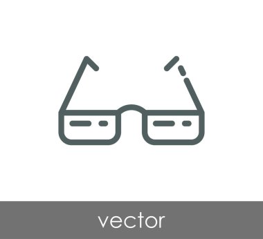 gözlük düz simgesi