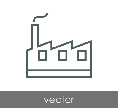 Fabrika düz simgesi