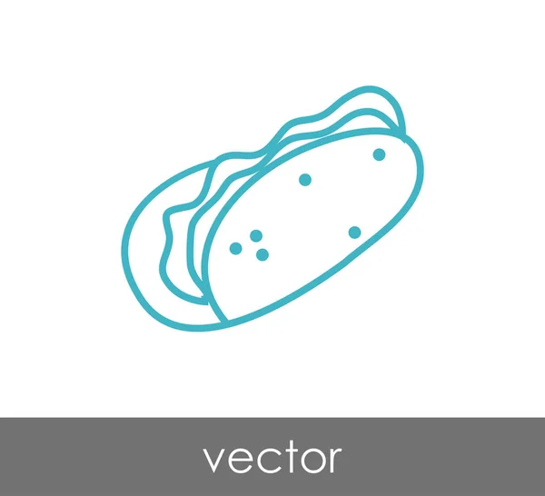 Illustration zum Hotdog-Symbol — Stockvektor